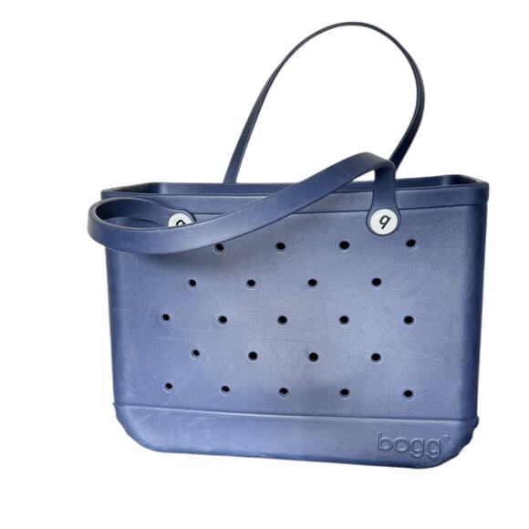 Bogg Bag Large Original Tote Navy Blue Beach Bag Waterproof - Picture 2 of 11